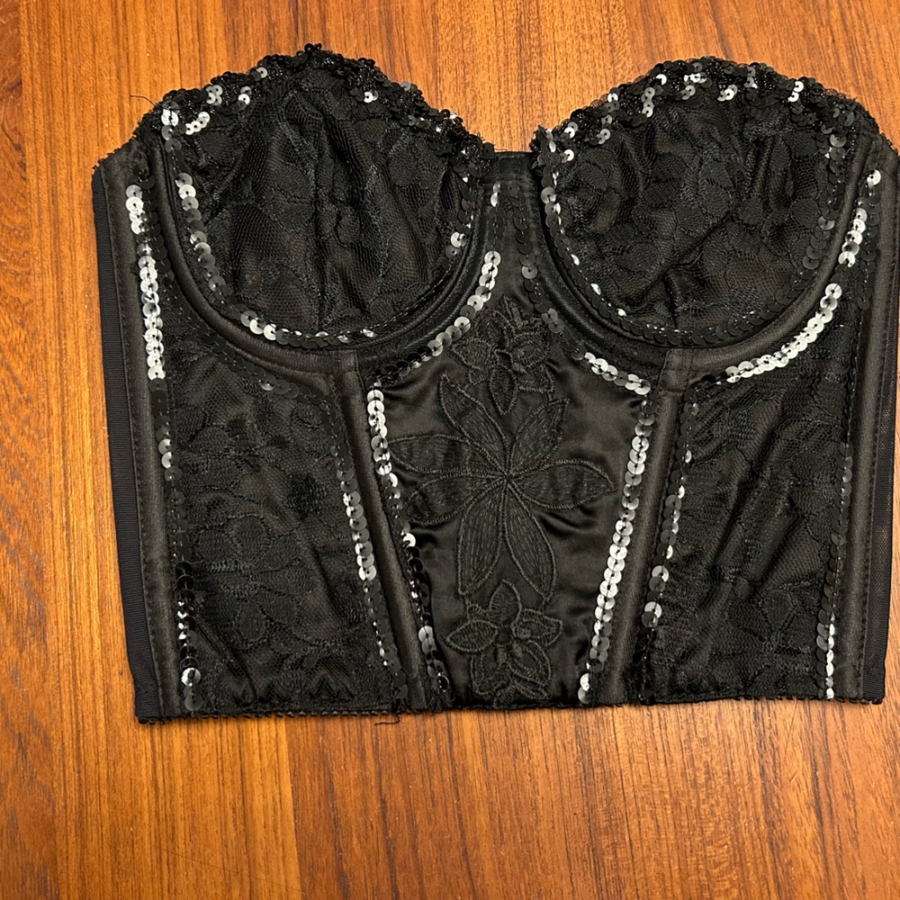 Vintage E Bole Black Bustier.